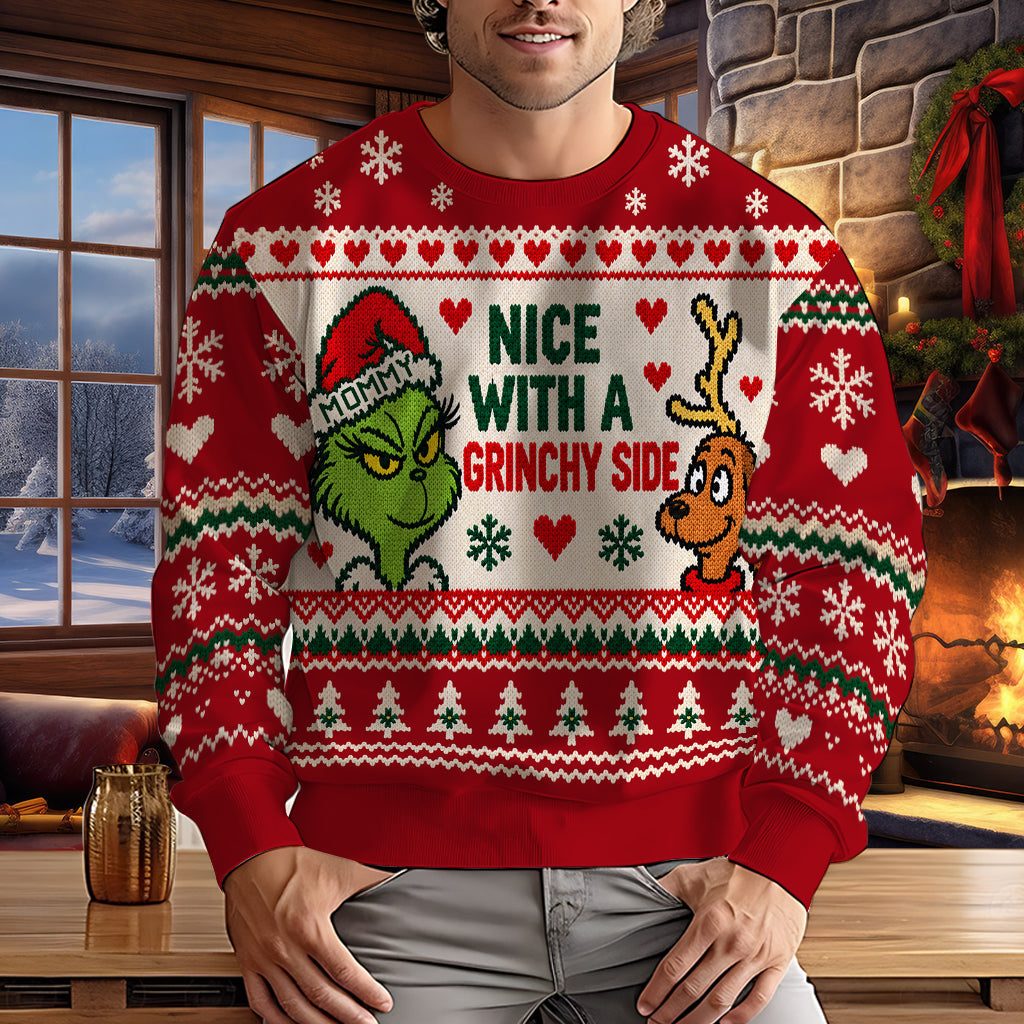 Naughty Looks Good on Us - Personalized Stole Christmas Ugly Sweater