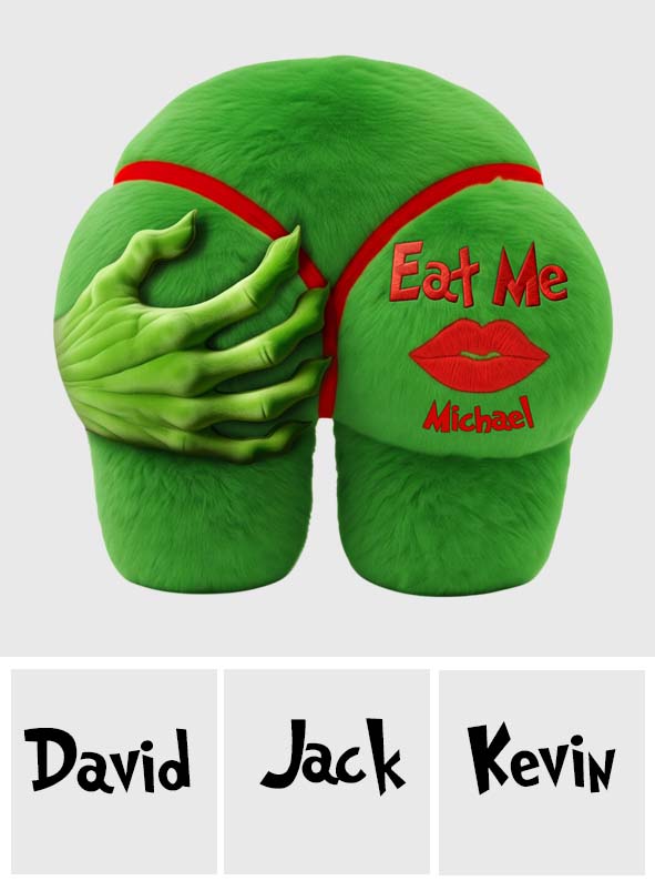 Cadeau de Noël amusant pour couple - Étole de Noël personnalisée et coussin en fausse fourrure en forme d'oreiller