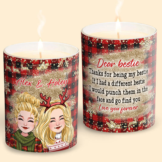 Dear Bestie - Personalized Bestie Candle With Wooden Lid