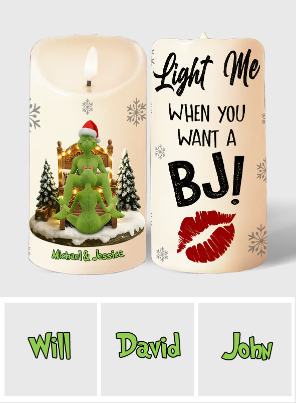 Couple Christmas - Grinchmas Gift - Personalized Stole Christmas Flameless Candle