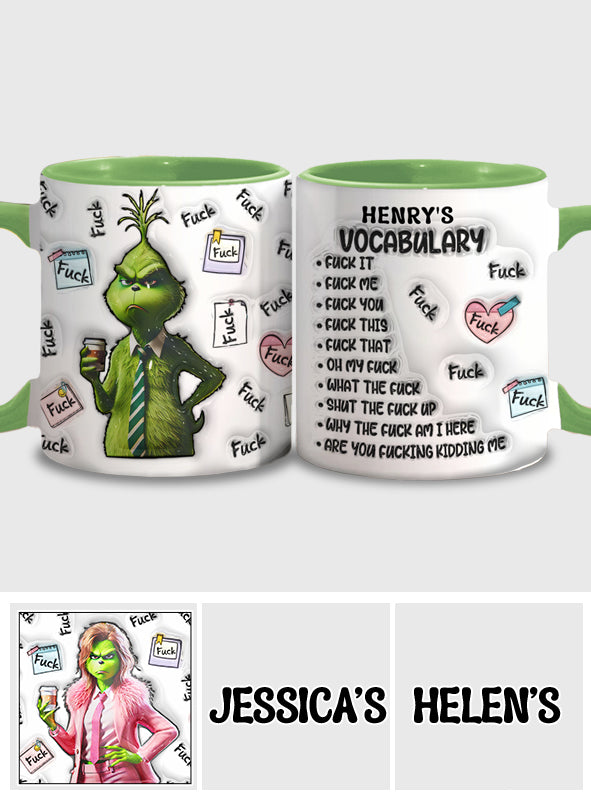 My Vocabulary - Personalized Stole Christmas Accent Mug