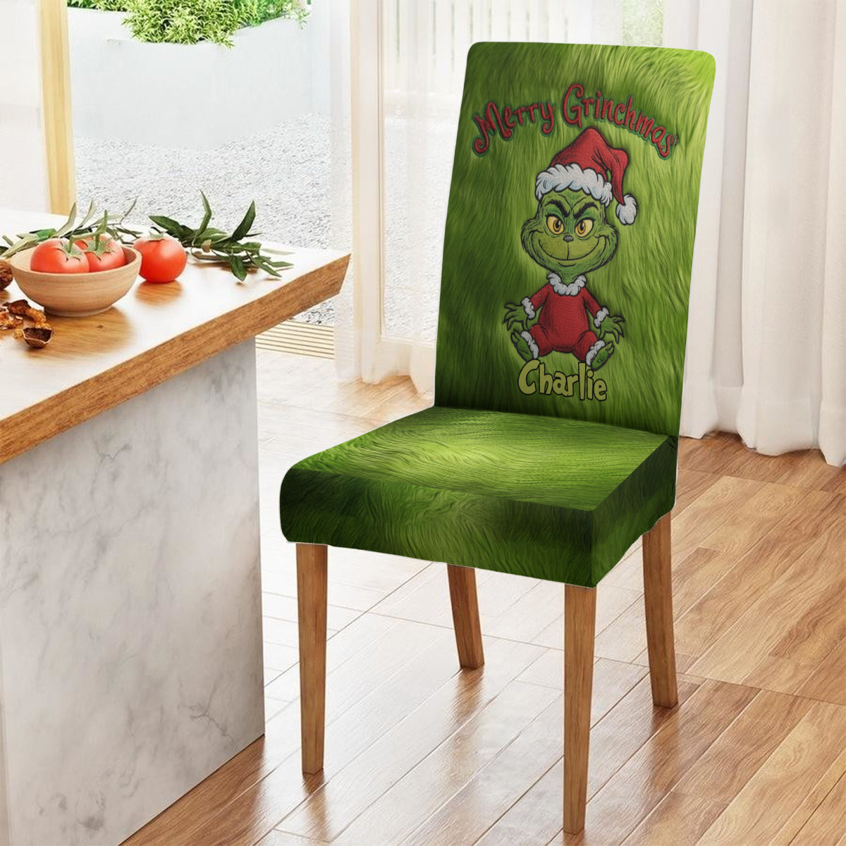Mischievous Family - Personalized Stole Christmas Chair Cover Set