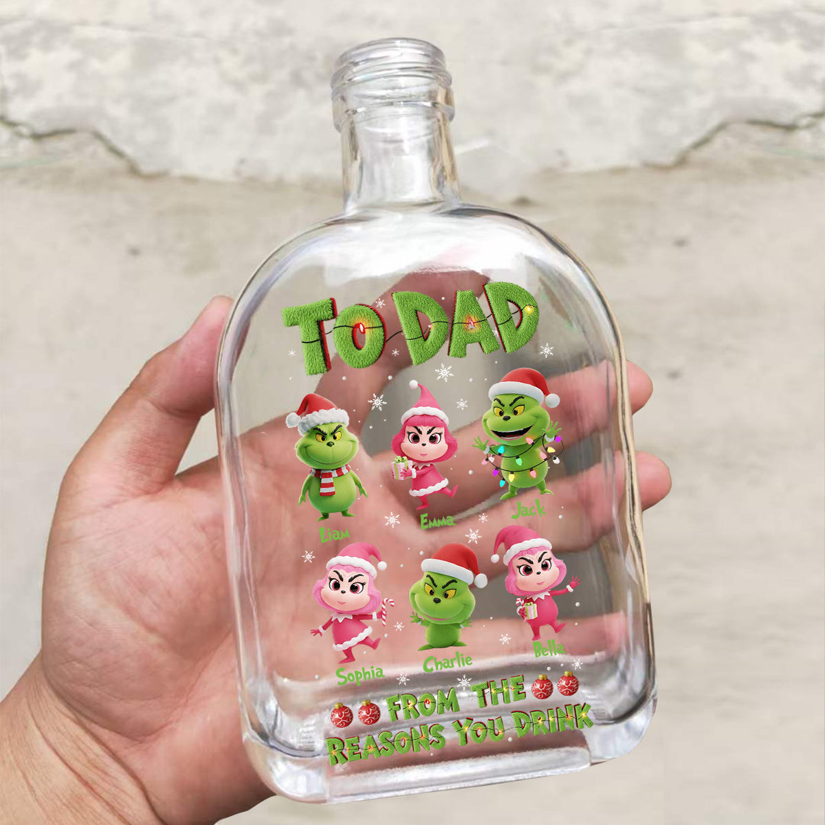 From Reasons You Drink - Personalized Stole Christmas Wine Bottle