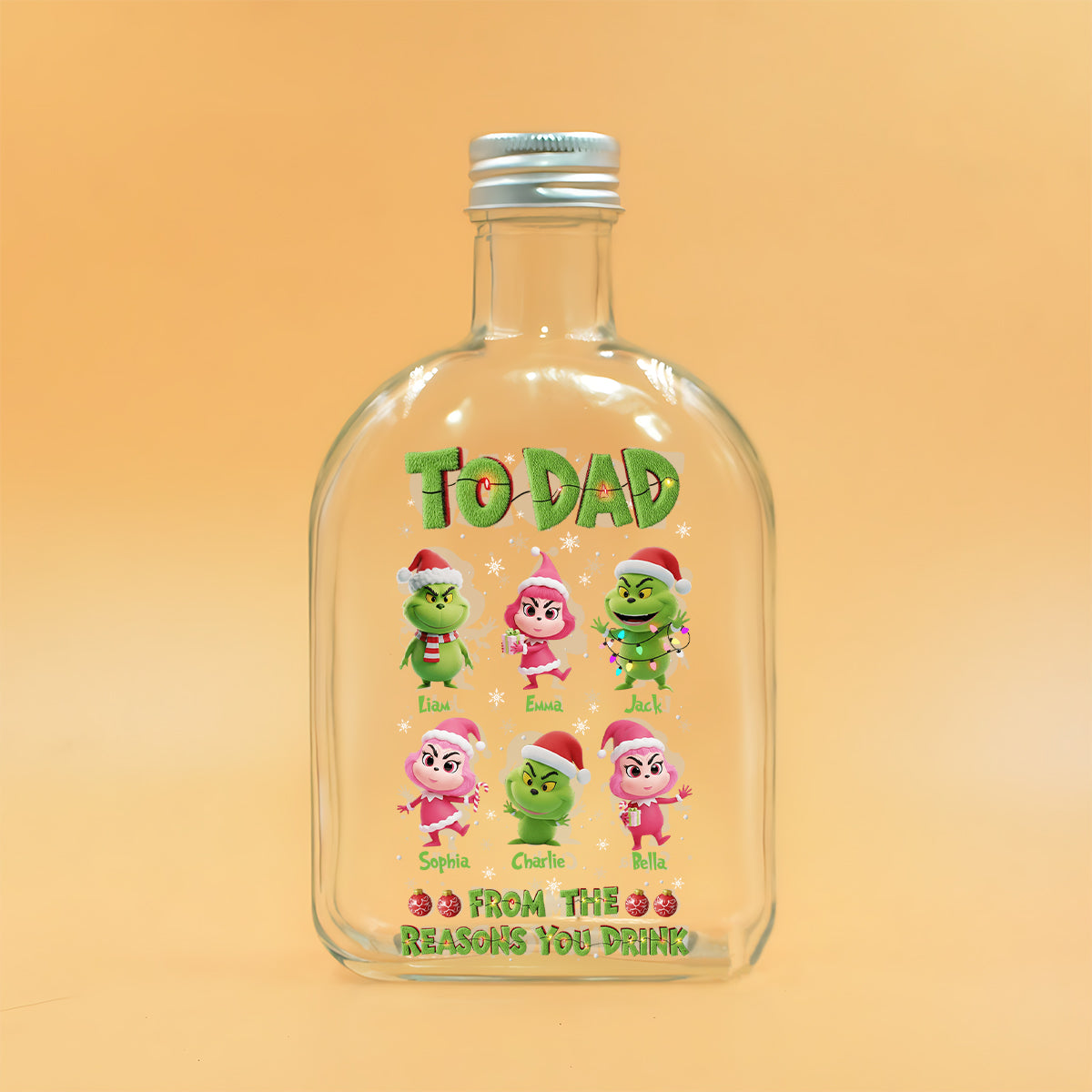 From Reasons You Drink - Personalized Stole Christmas Wine Bottle