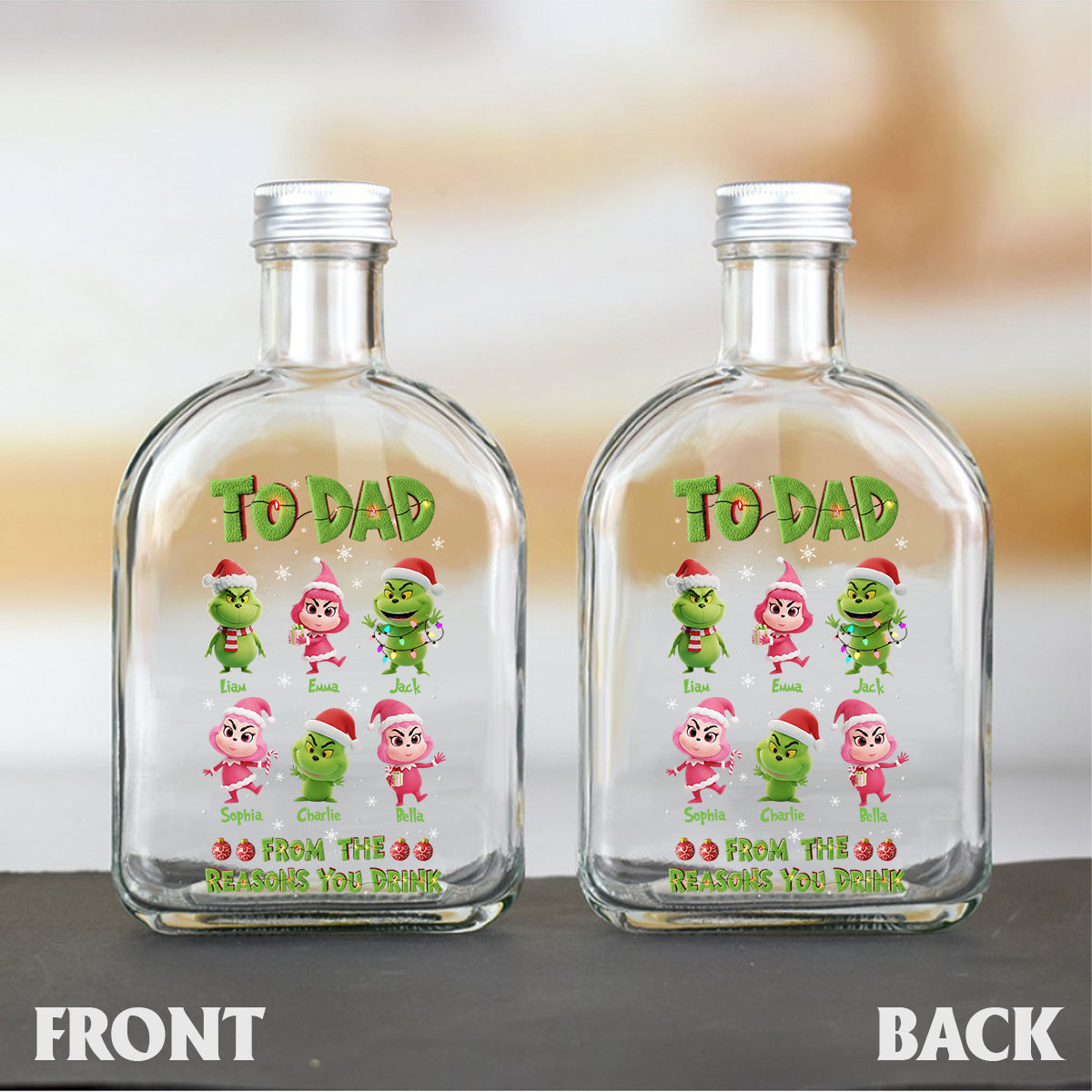 From Reasons You Drink - Personalized Stole Christmas Wine Bottle