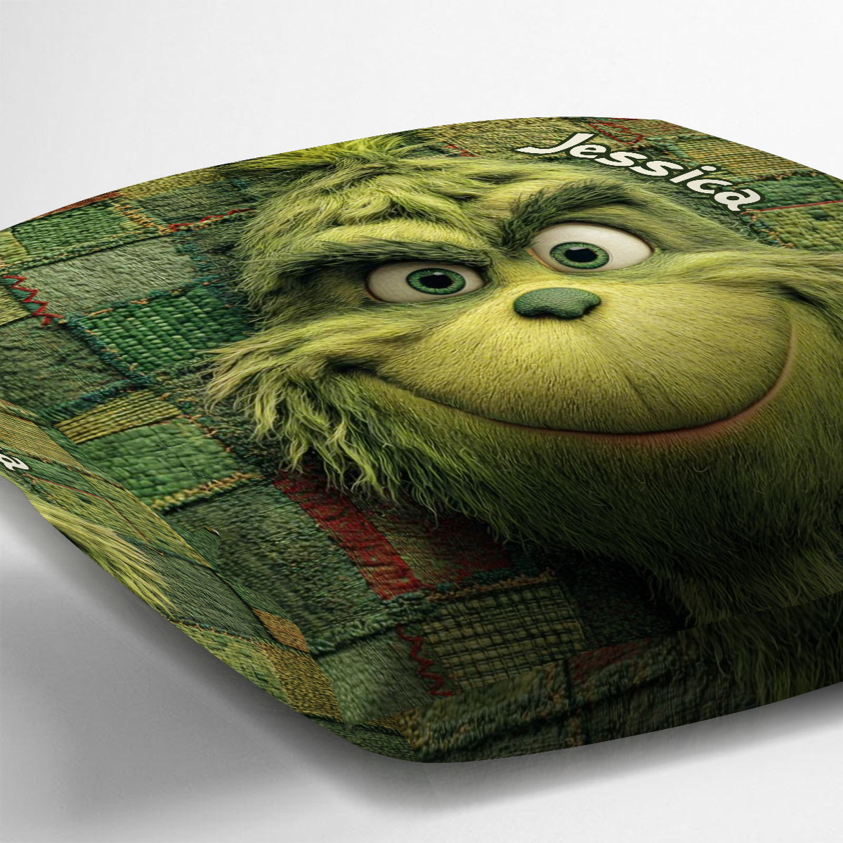 Green Christmas - Personalized Stole Christmas Throw Pillow