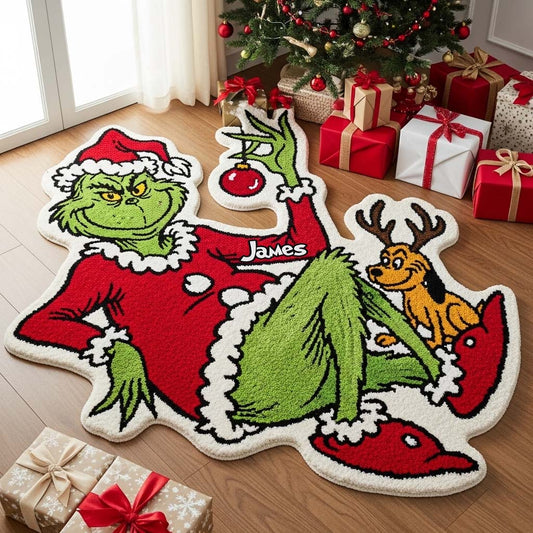 Joyeux Noël - Étole de Noël personnalisée Tapis touffeté antidérapant