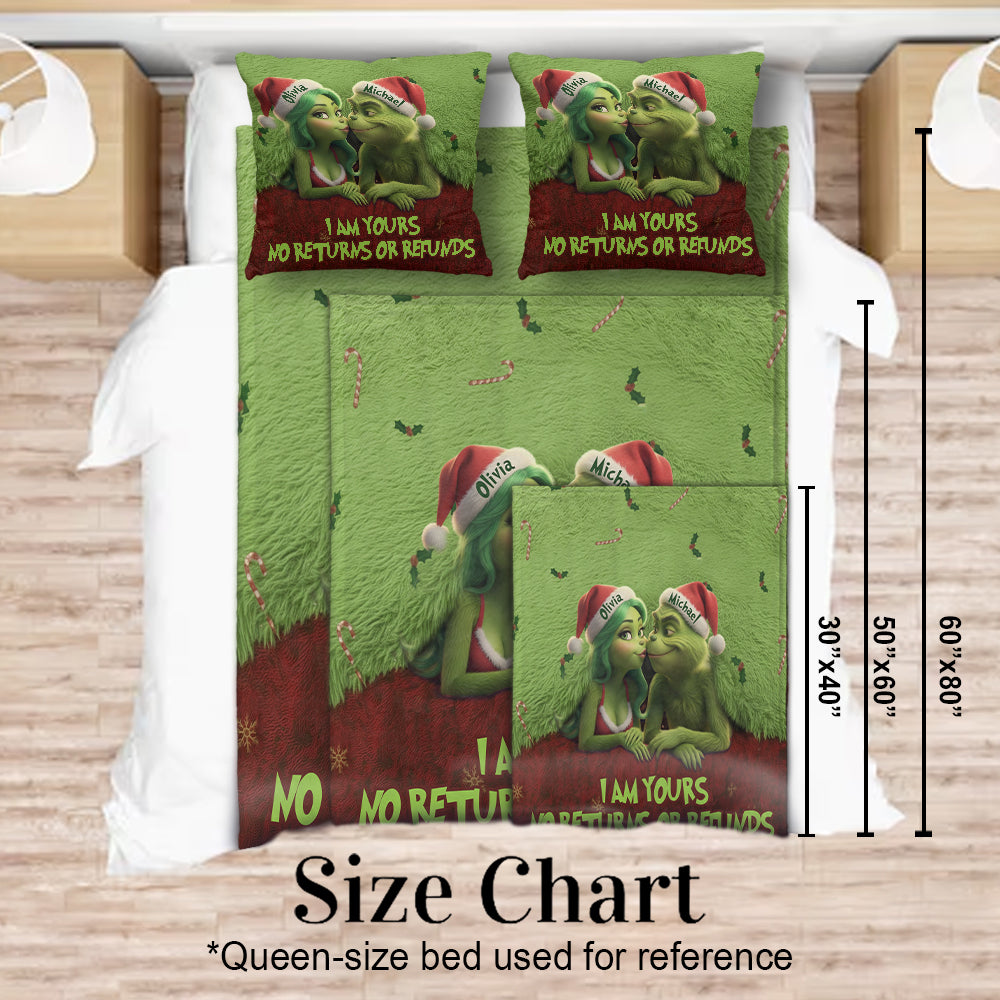 I Am Yours - Personalized Stole Christmas Blanket & Throw Pillow Set