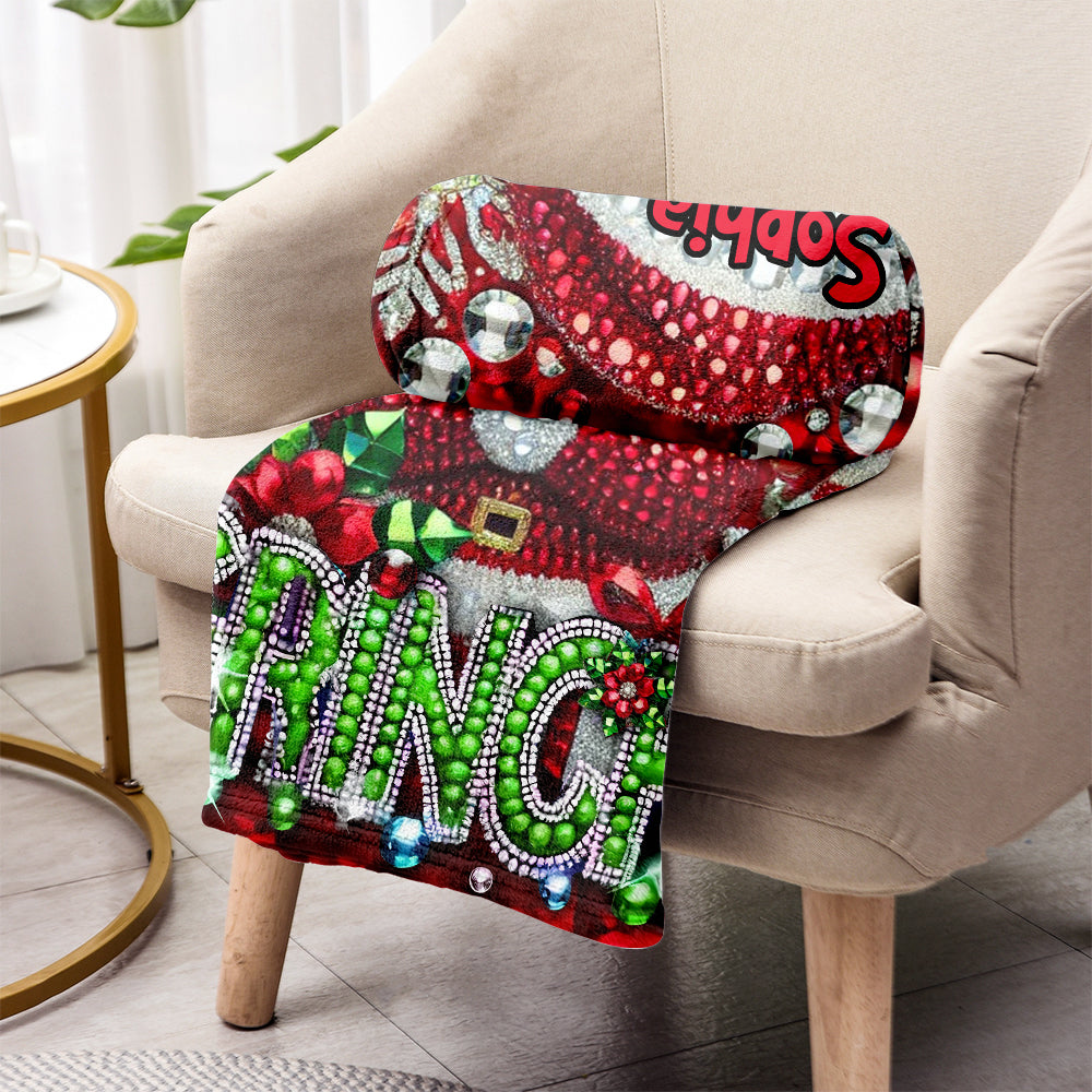 Merry Grinchmas - Personalized Stole Christmas Blanket