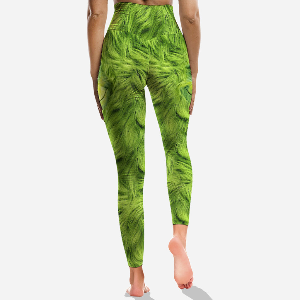 Joyeux Grinchmas ! - Sweat à capuche et legging personnalisés avec étole de Noël