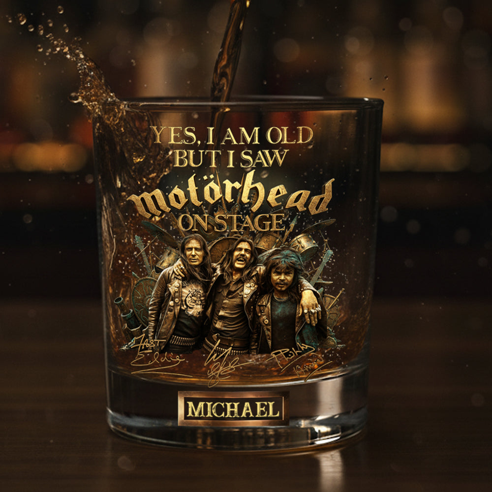 Motorhead on Stage - Personalized Motorhead Whiskey Glass