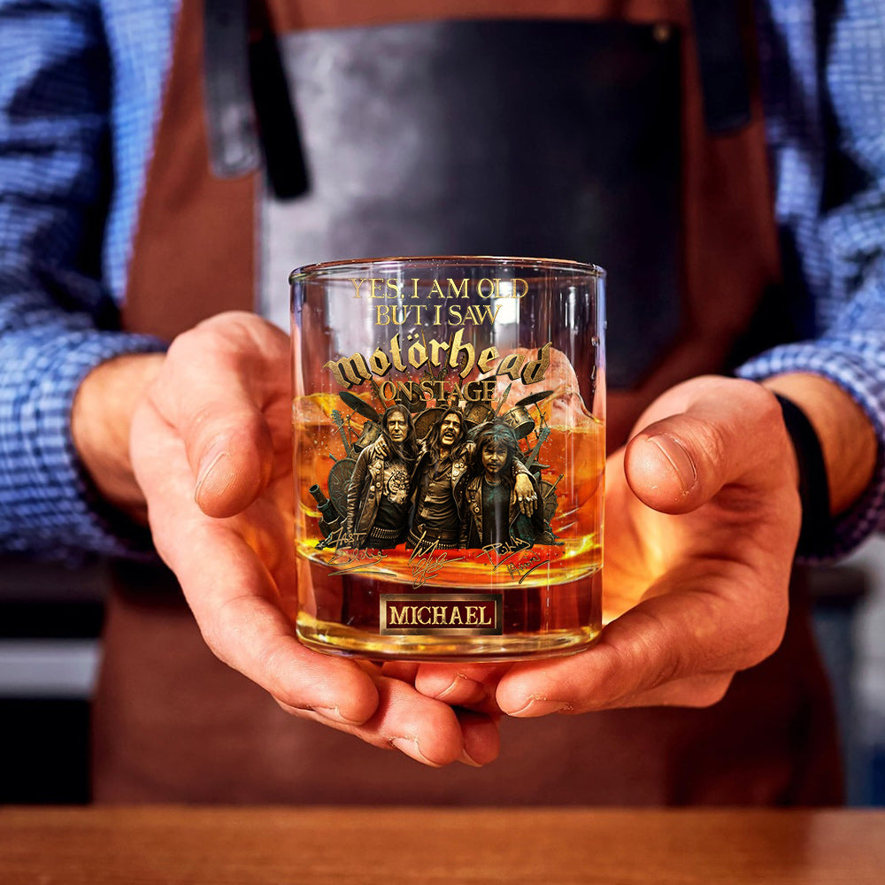 Motorhead on Stage - Personalized Motorhead Whiskey Glass