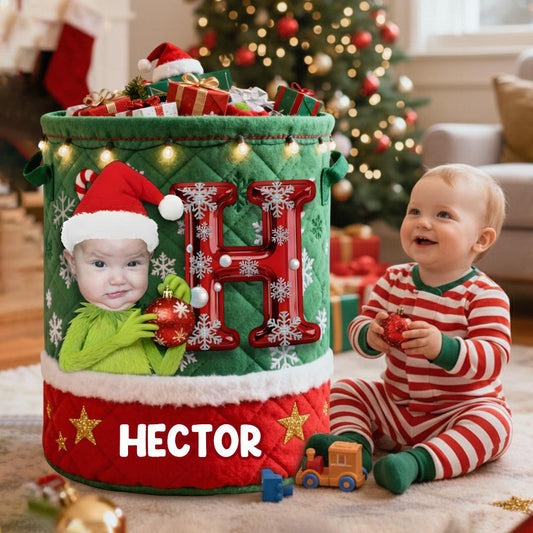 Merry Grinchmas - Personalized Stole Christmas Storage Basket