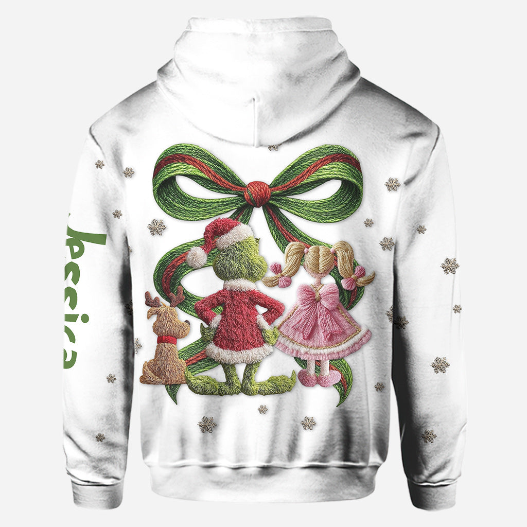 Joyeux Noël ! - Sweat à capuche et legging personnalisés avec étole de Noël