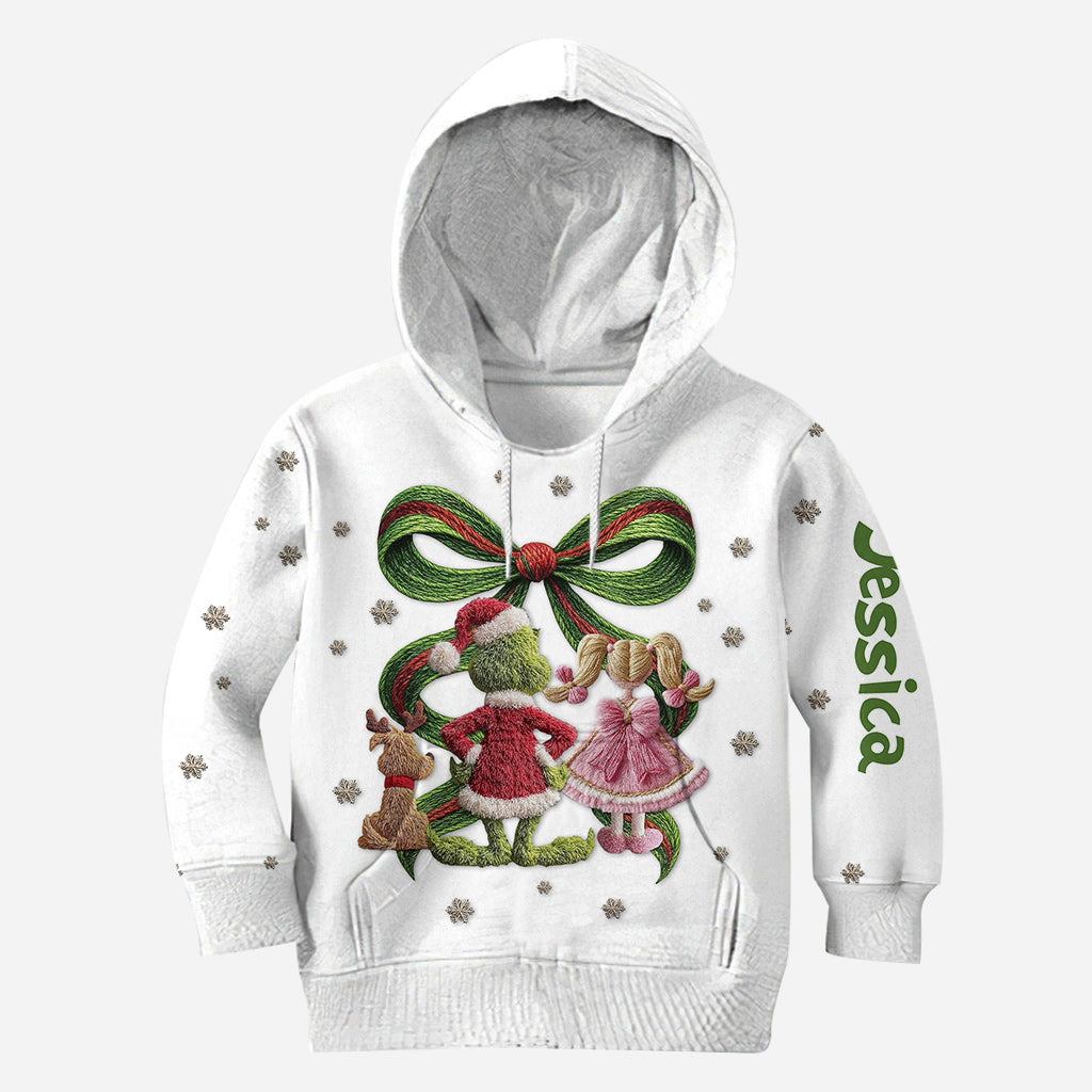 Joyeux Noël ! - Sweat à capuche et legging personnalisés avec étole de Noël