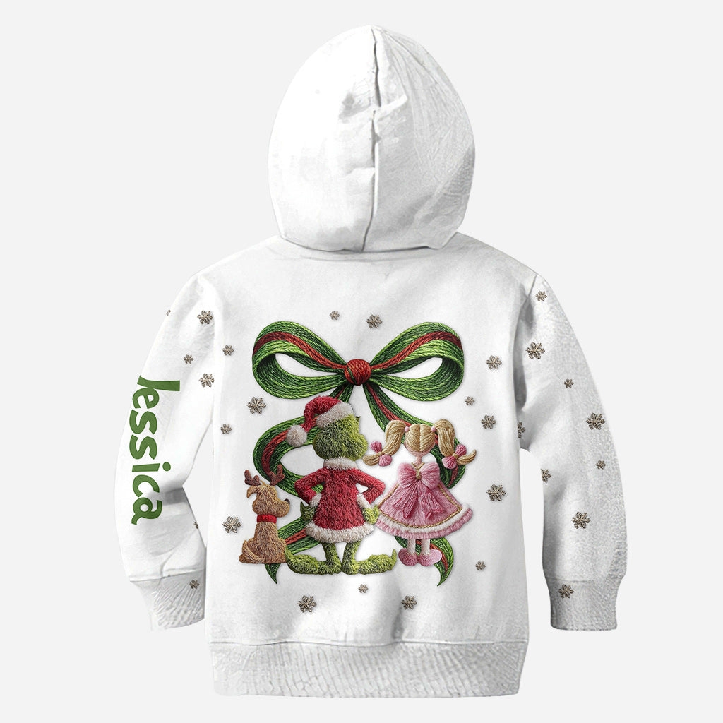 Joyeux Noël ! - Sweat à capuche et legging personnalisés avec étole de Noël