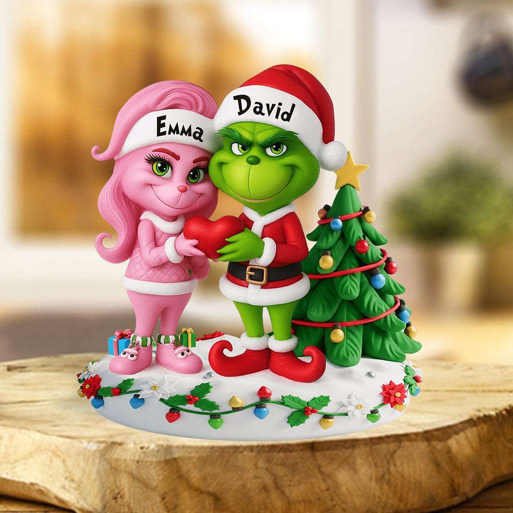 Joyeux Grinchmas - Étole de Noël personnalisée - Plaque acrylique sur mesure