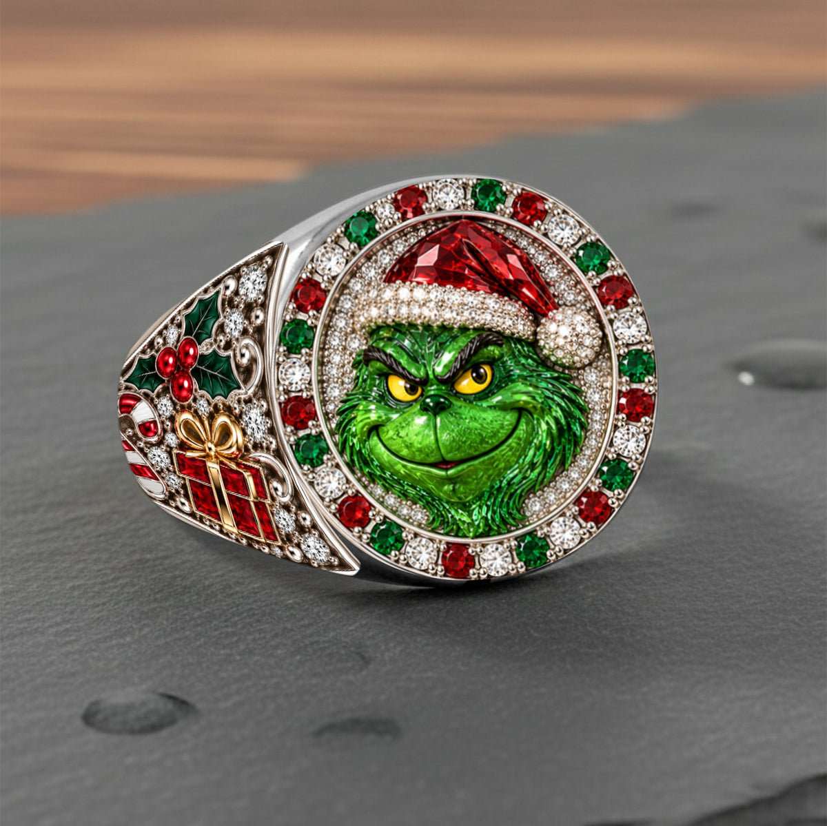 Merry Grinchmas - Personalized Stole Christmas Signet Ring