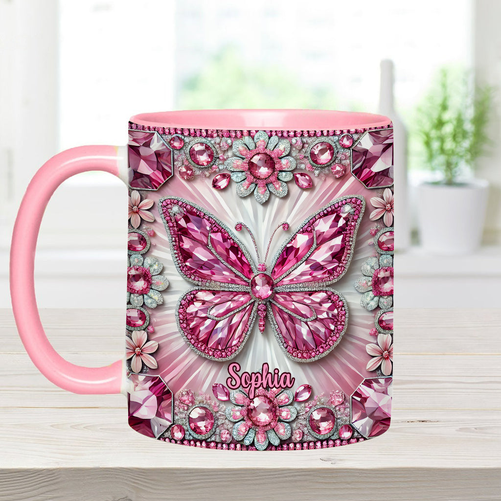 Mug personnalisé « Créatures magnifiques » avec motif papillon