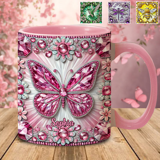 Beautiful Creatures - Personalized Butterfly Accent Mug
