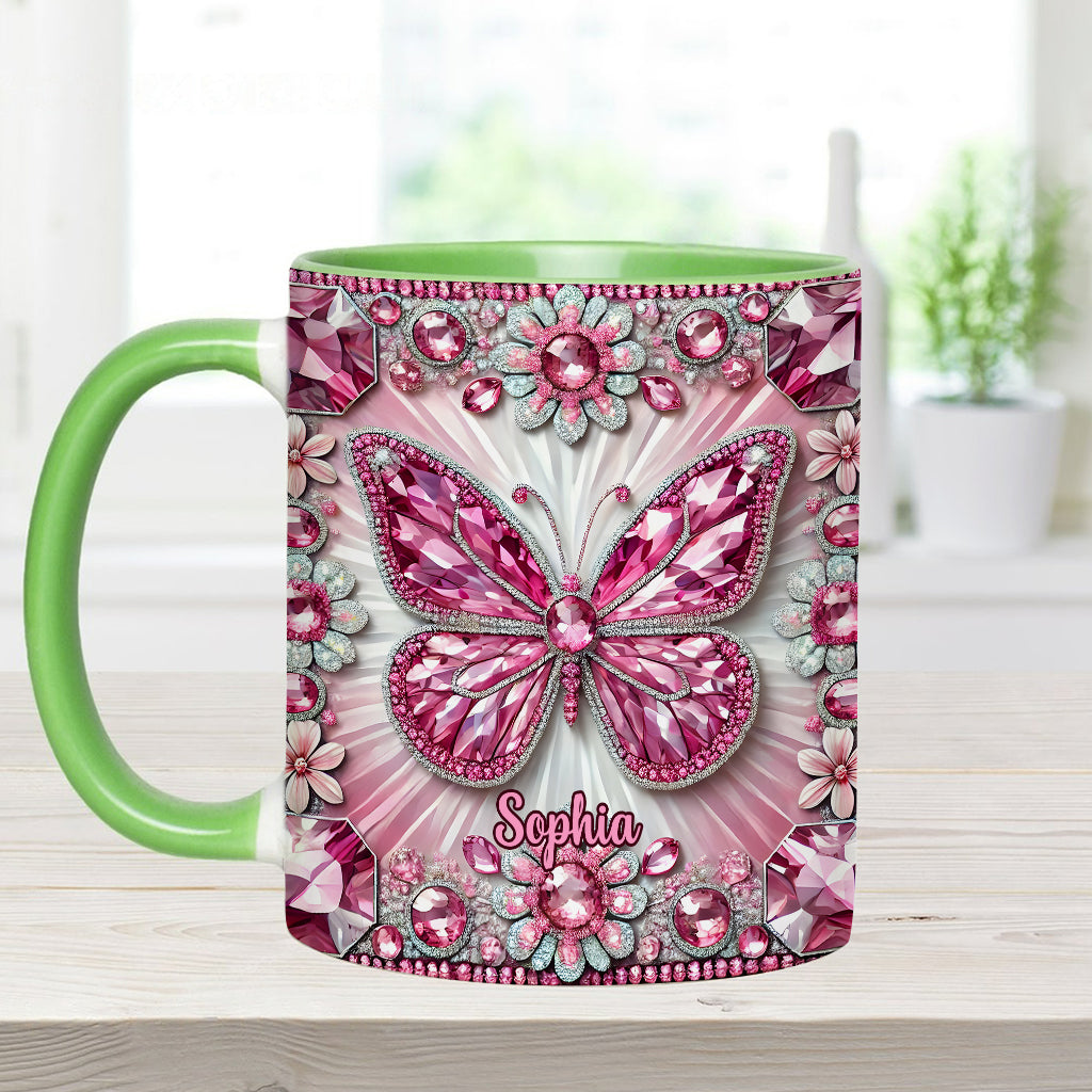 Mug personnalisé « Créatures magnifiques » avec motif papillon