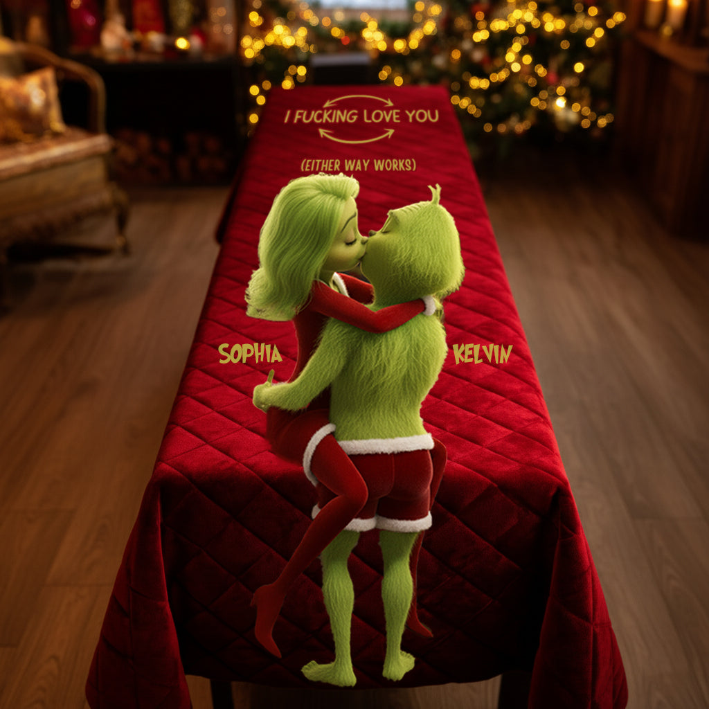 I Love You - Personalized Stole Christmas Table Cloth Cover