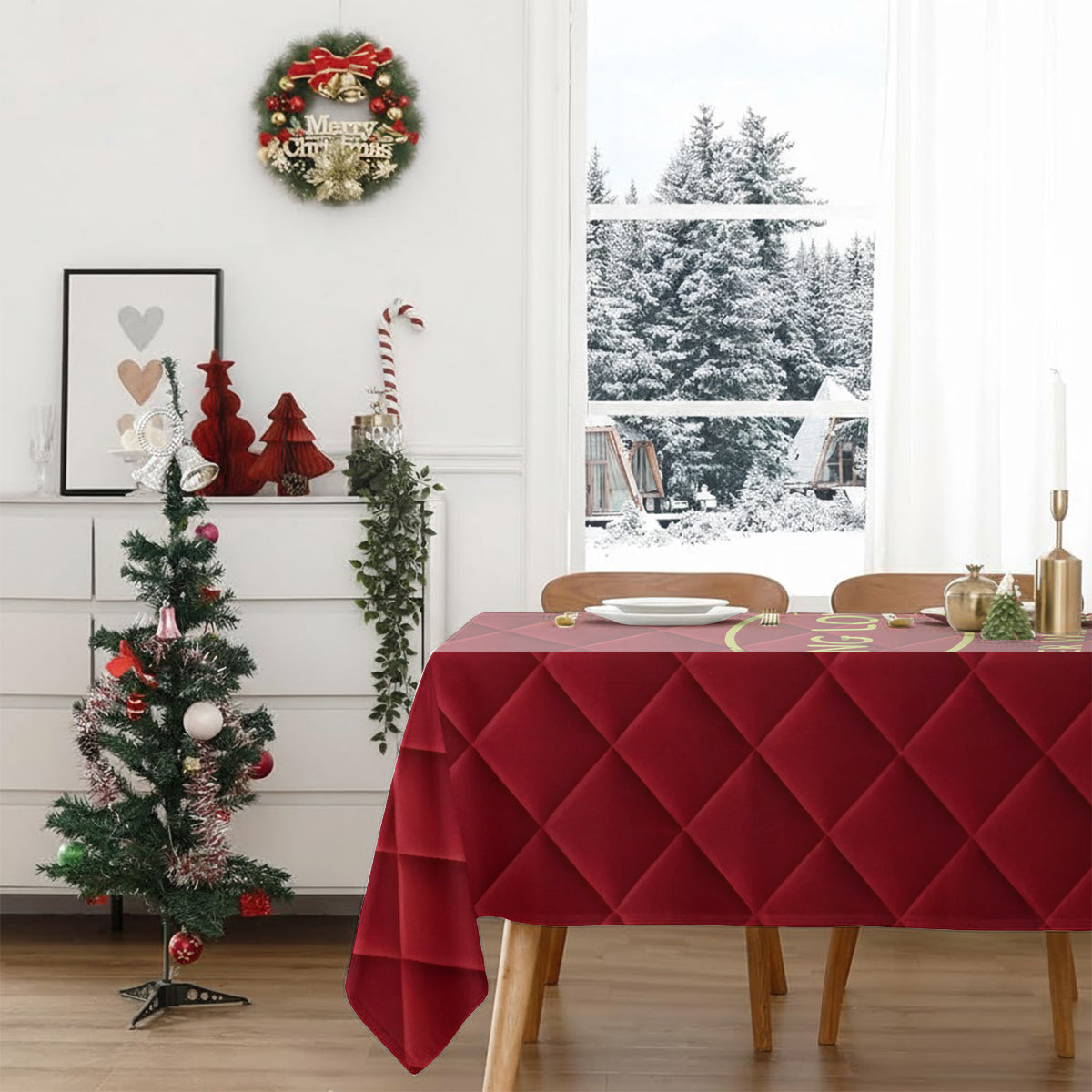 I Love You - Personalized Stole Christmas Table Cloth Cover