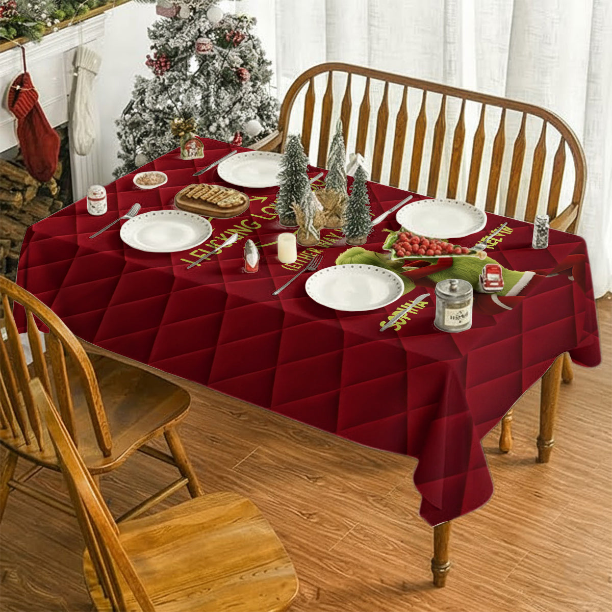 I Love You - Personalized Stole Christmas Table Cloth Cover