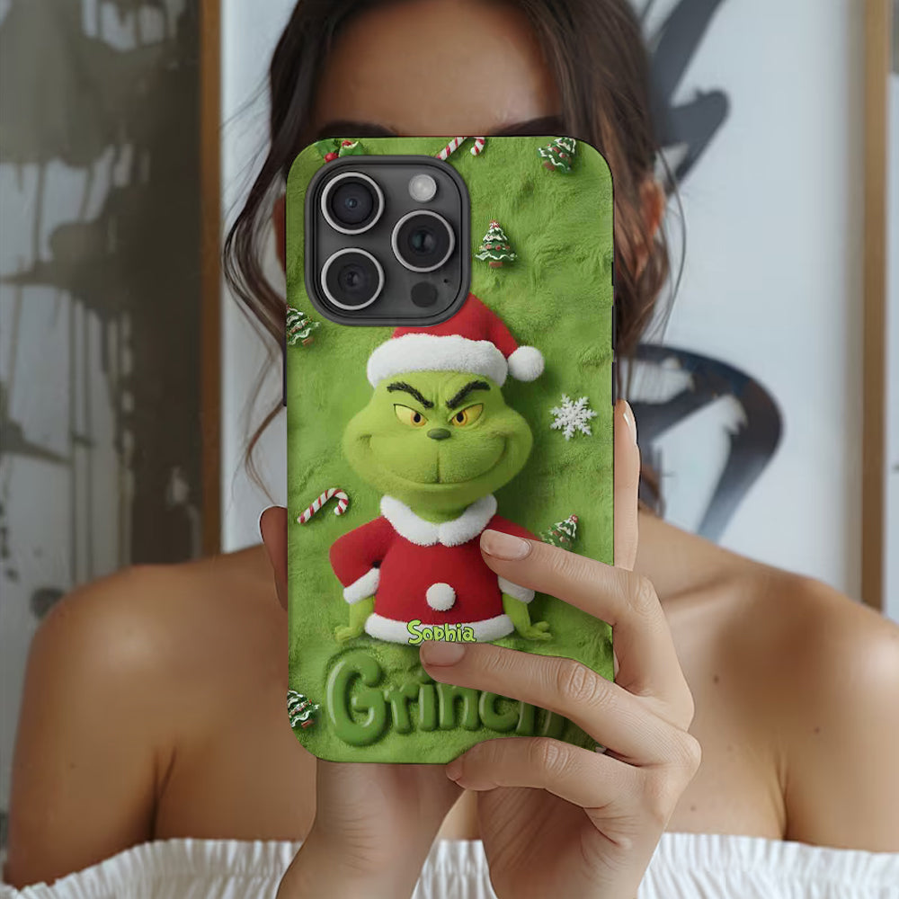 Merry Grinchmas - Personalized Stole Christmas Full Print Phone Case