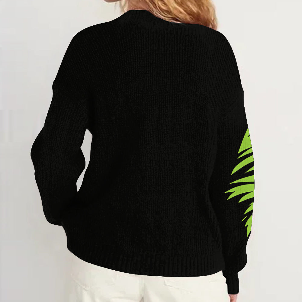 Green Mischief - Personalized Stole Christmas Cardigan Sweater