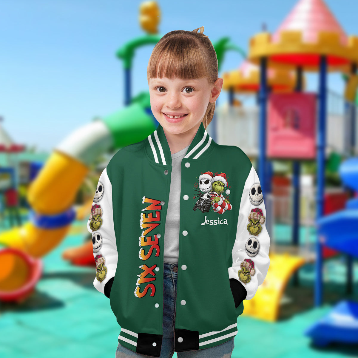 Six Seven - Personalized Stole Christmas Varsity Jacket