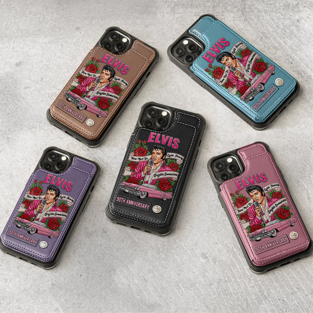 There Must Be Lights Shining Brighter Somewhere - Personalized King of Rock and Roll Wallet Phone Case