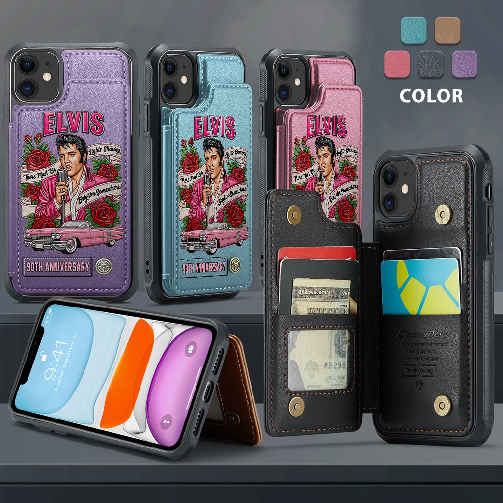 There Must Be Lights Shining Brighter Somewhere - Personalized King of Rock and Roll Wallet Phone Case