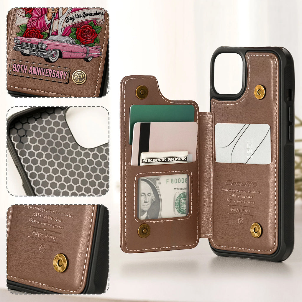 There Must Be Lights Shining Brighter Somewhere - Personalized King of Rock and Roll Wallet Phone Case