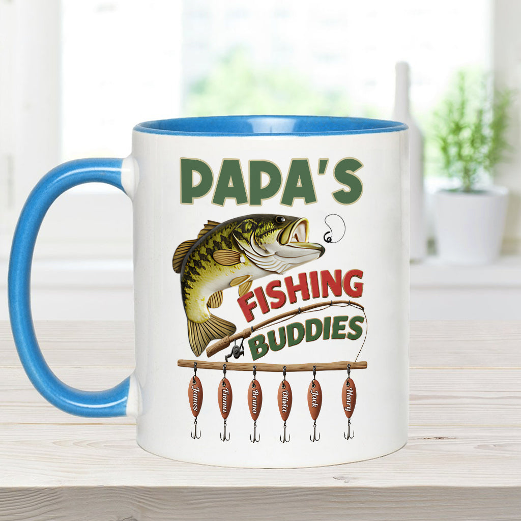Papa Pêcheurs - Mug personnalisé sur le thème de la pêche