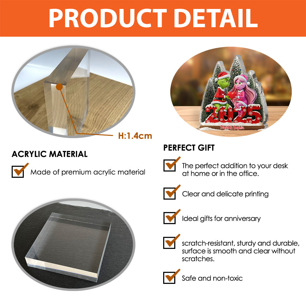 Merry Christmas - Personalized Stole Christmas Custom Shaped Acrylic Plaque