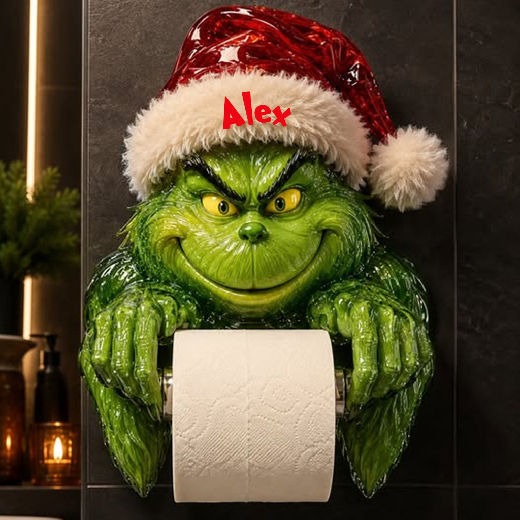 Ew. People. - Personalized Stole Christmas Toilet Paper Holder