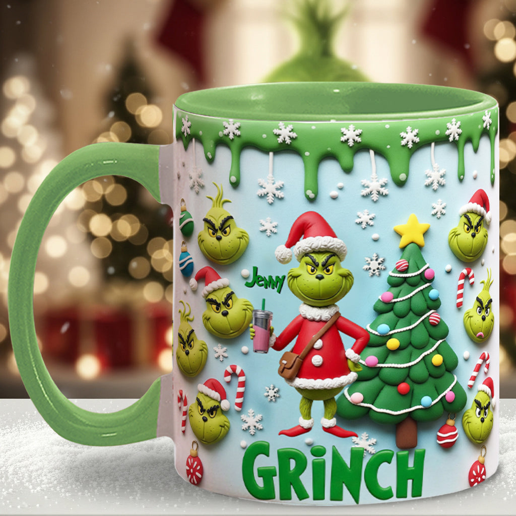 Joyeux Grinchmas - Mug personnalisé avec étole de Noël