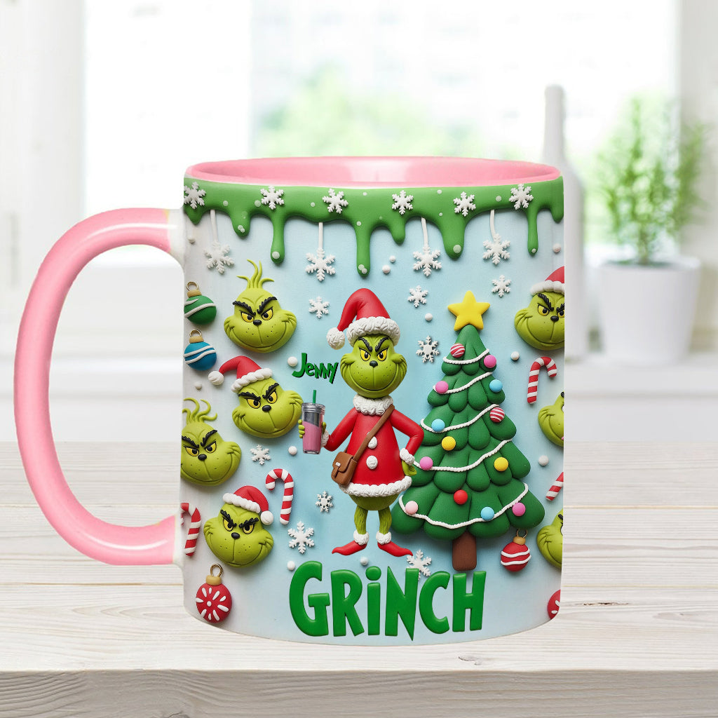 Joyeux Grinchmas - Mug personnalisé avec étole de Noël