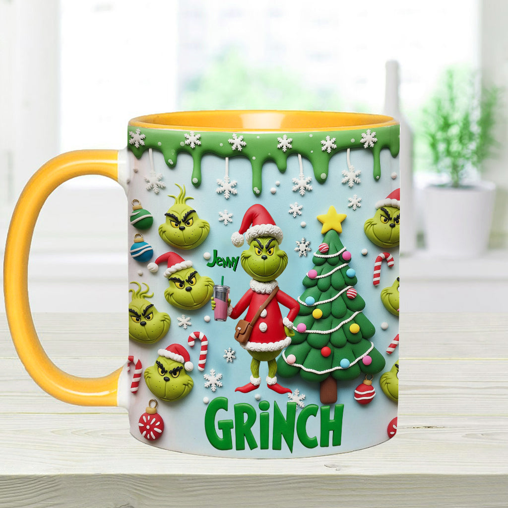Joyeux Grinchmas - Mug personnalisé avec étole de Noël