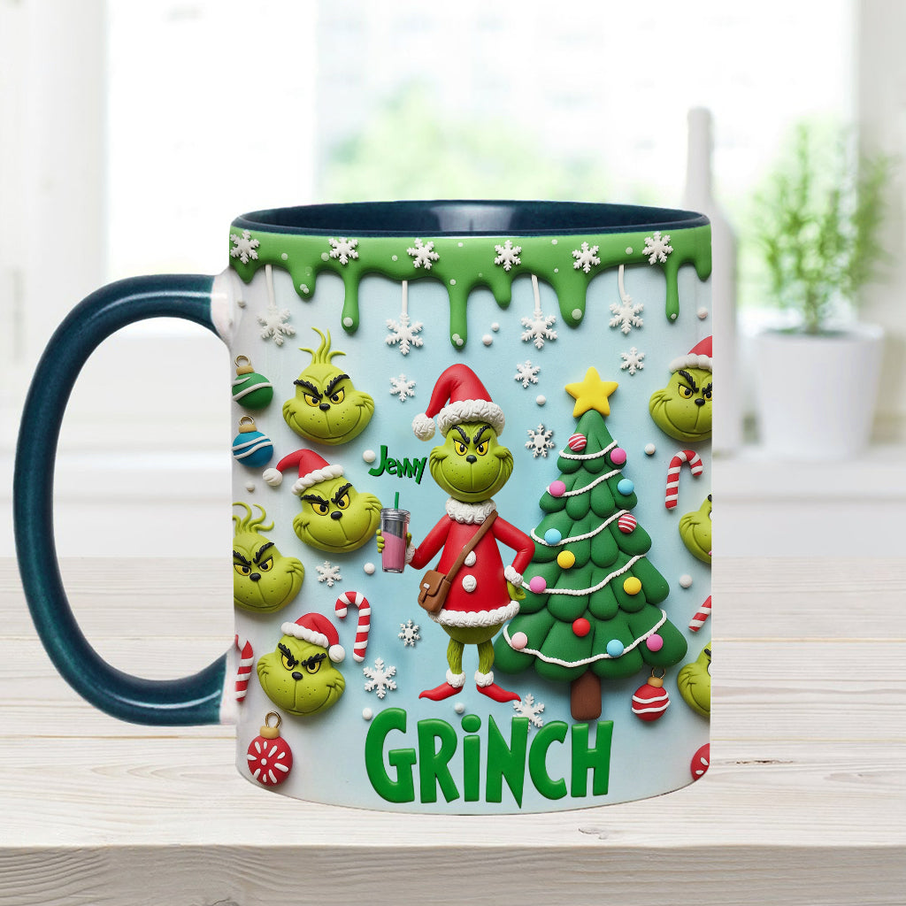 Joyeux Grinchmas - Mug personnalisé avec étole de Noël