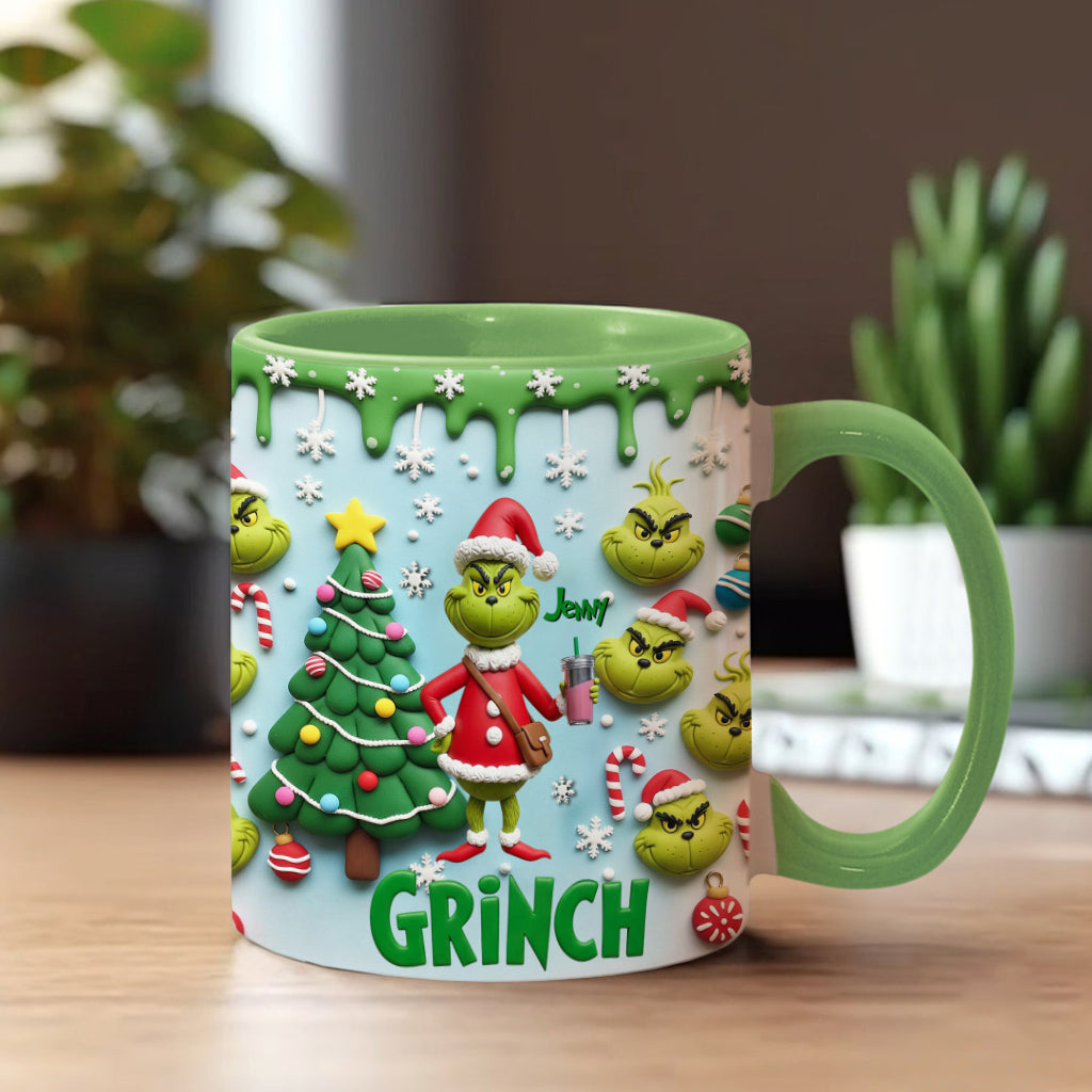 Joyeux Grinchmas - Mug personnalisé avec étole de Noël