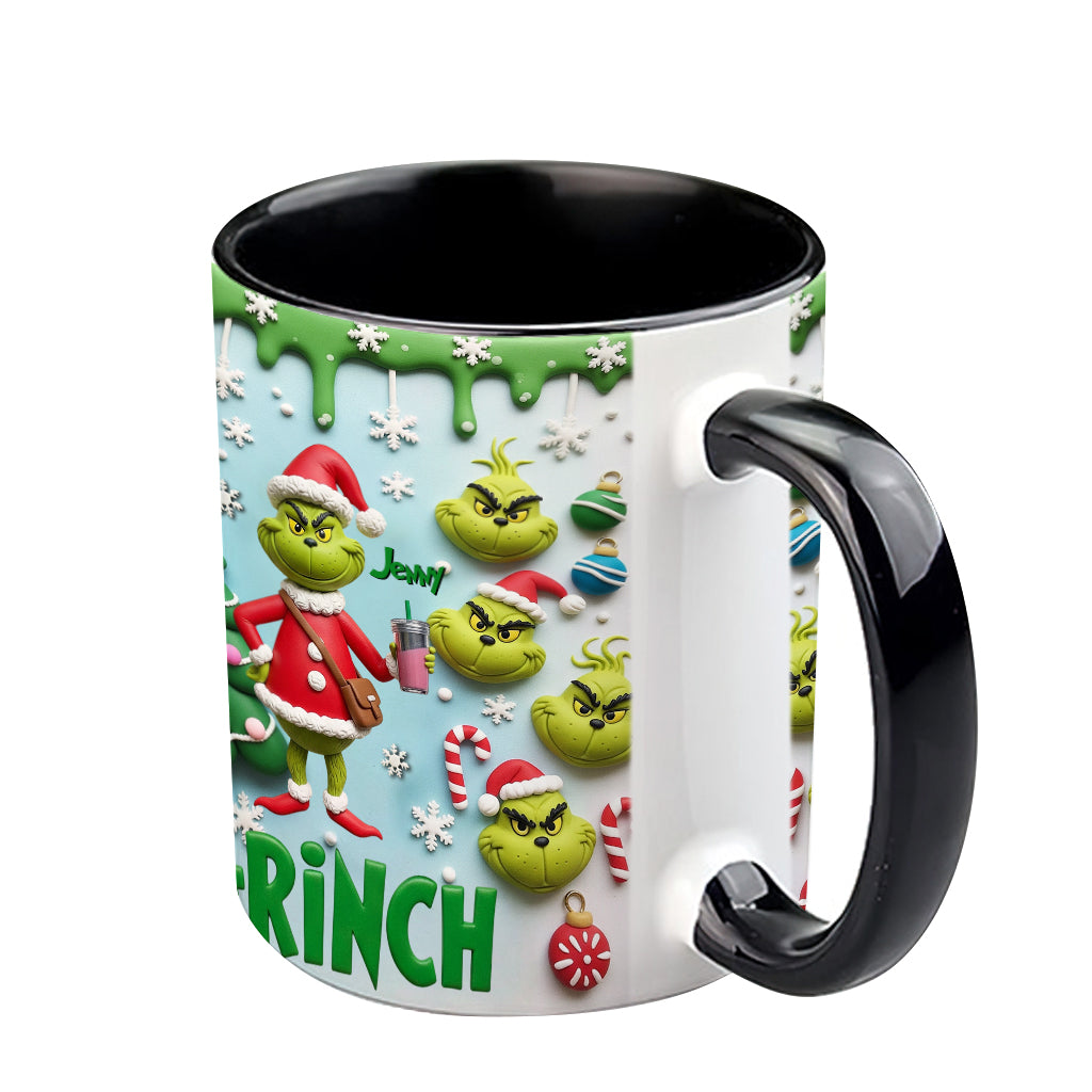 Joyeux Grinchmas - Mug personnalisé avec étole de Noël