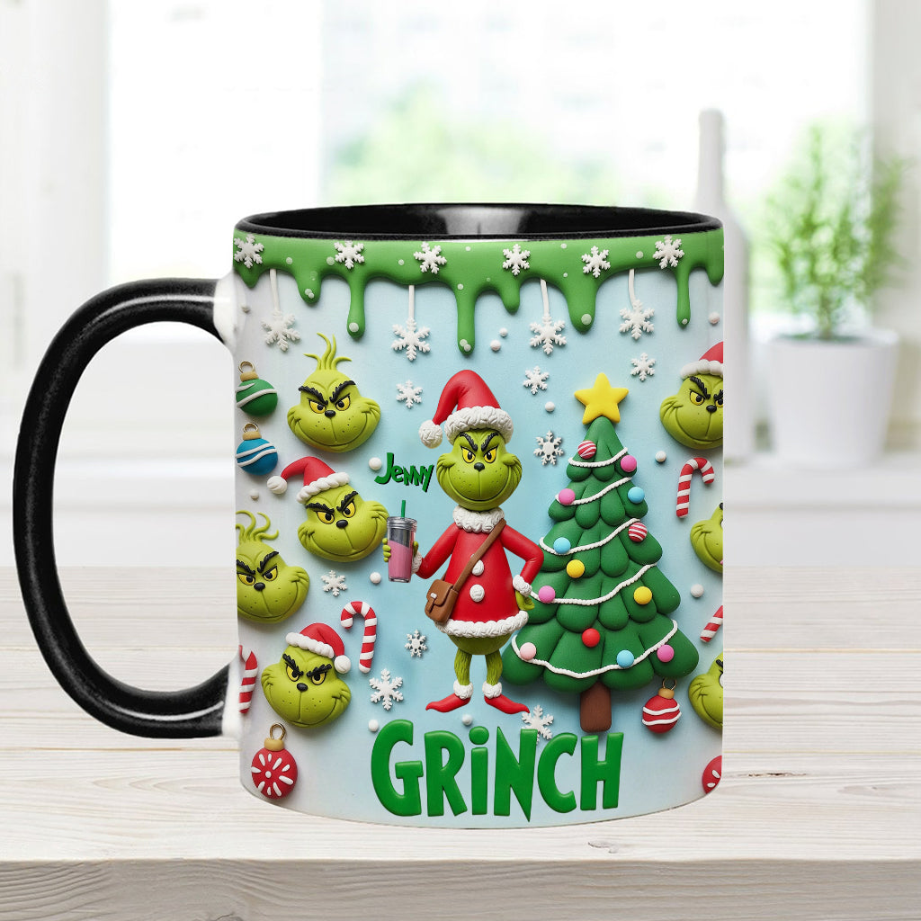 Joyeux Grinchmas - Mug personnalisé avec étole de Noël