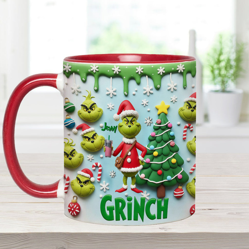 Joyeux Grinchmas - Mug personnalisé avec étole de Noël