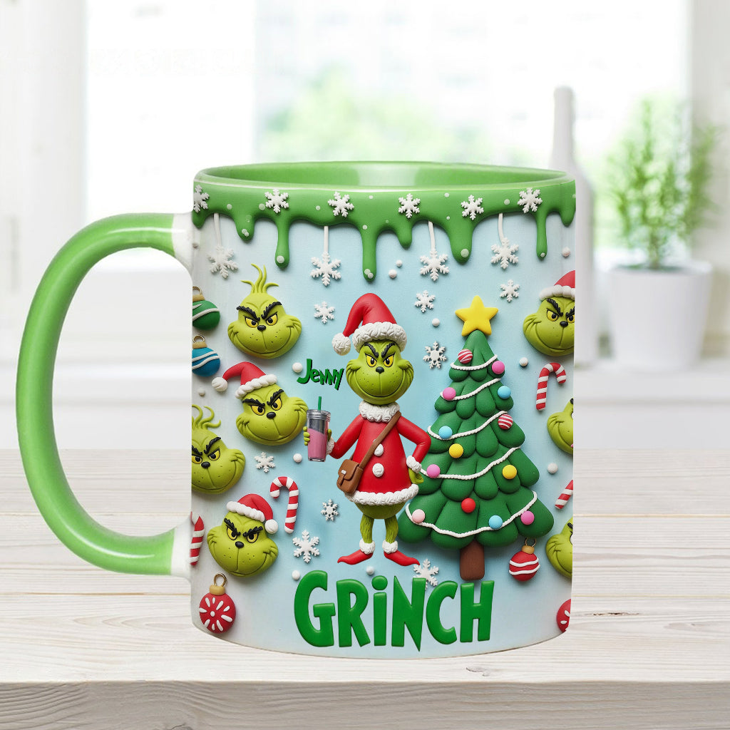 Joyeux Grinchmas - Mug personnalisé avec étole de Noël