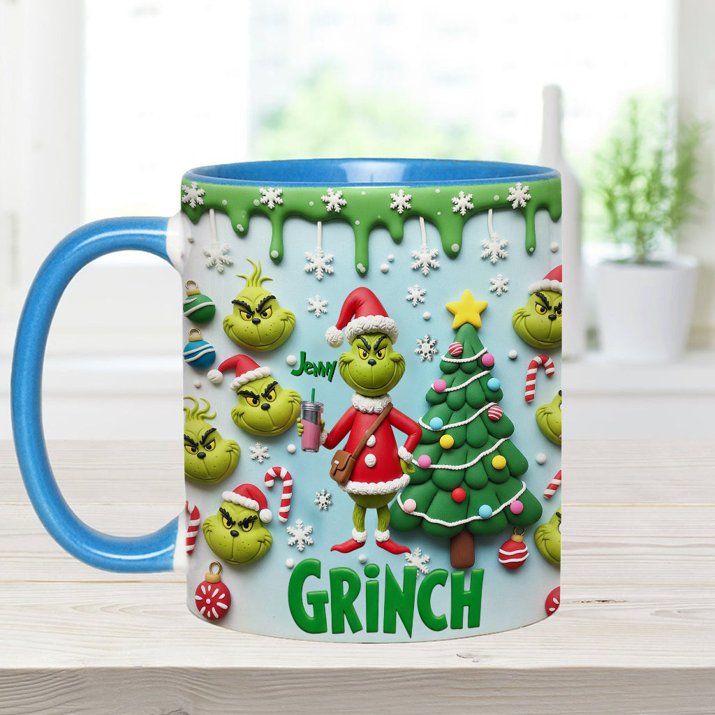 Joyeux Grinchmas - Mug personnalisé avec étole de Noël