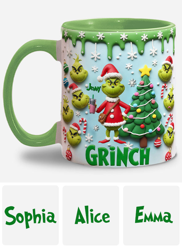 Joyeux Grinchmas - Mug personnalisé avec étole de Noël
