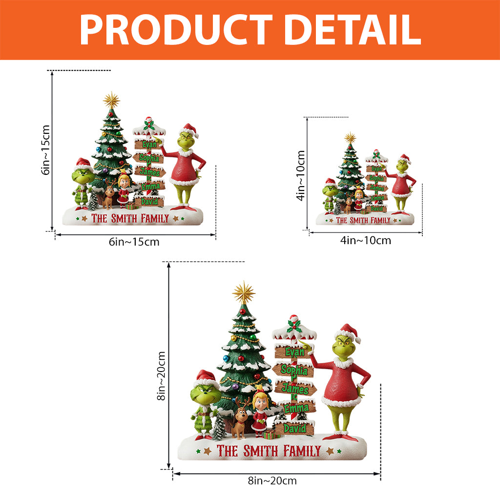 Happy Family - Personalized Stole Christmas Custom Shaped Acrylic Plaque