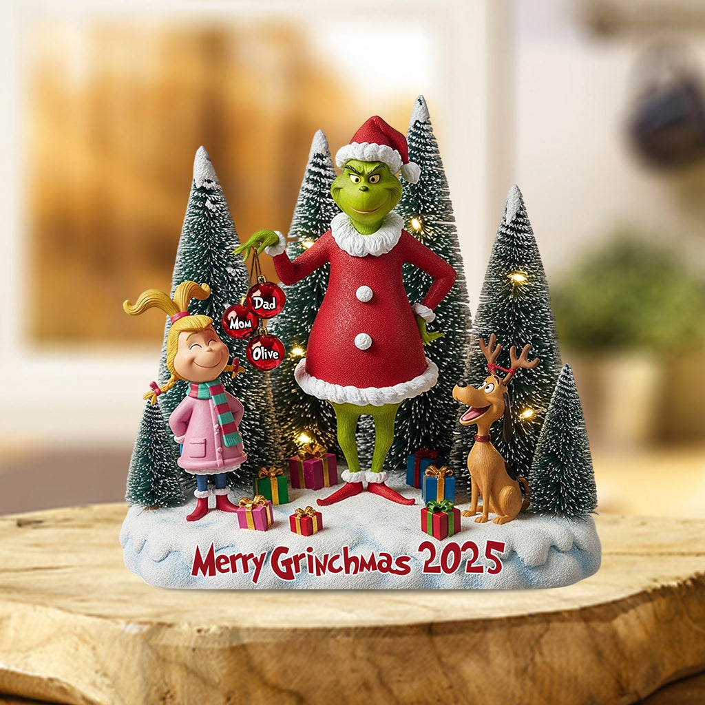 Merry Greenmas 2025 - Personalized Stole Christmas Custom Shaped Acrylic Plaque